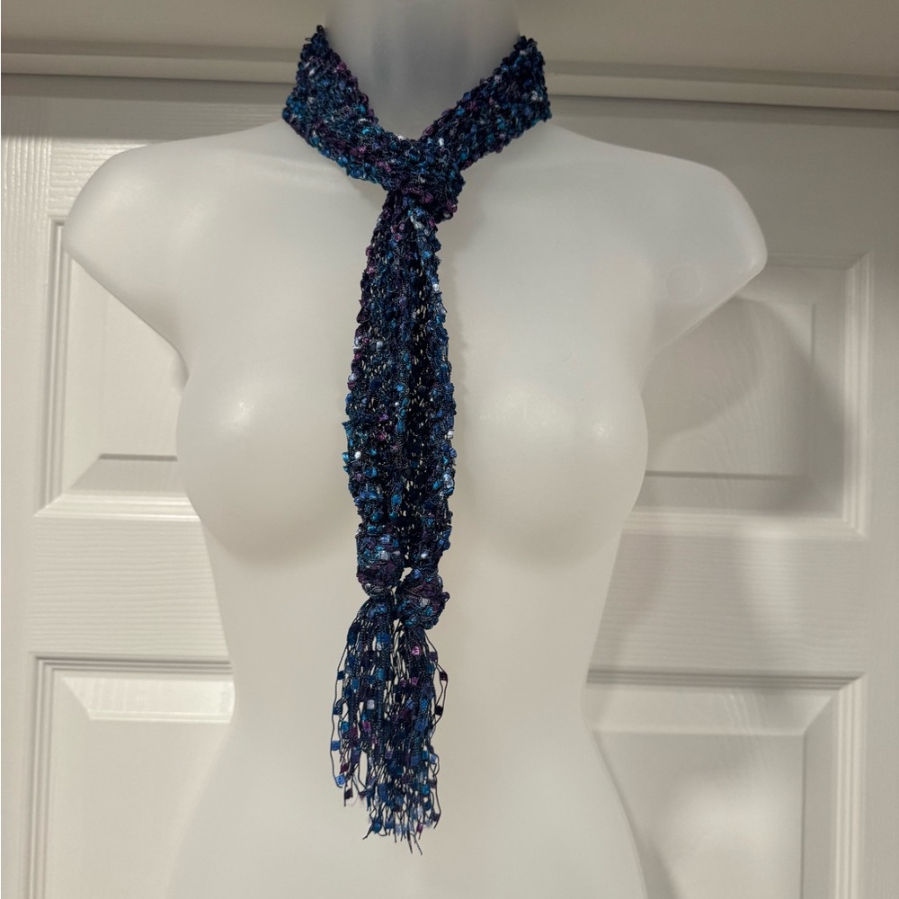 🌷Vibrant Blue and Purple Scarf / Belt